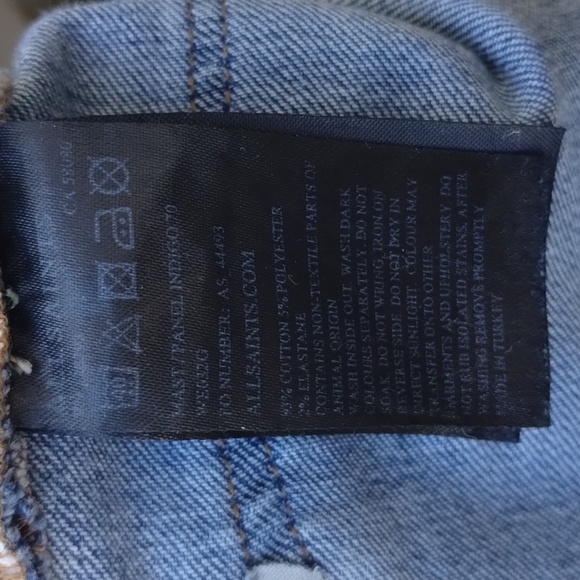 ALL SAINTS MAST FIT 2 Tone Skinny Jeans - Picture 3 of 16